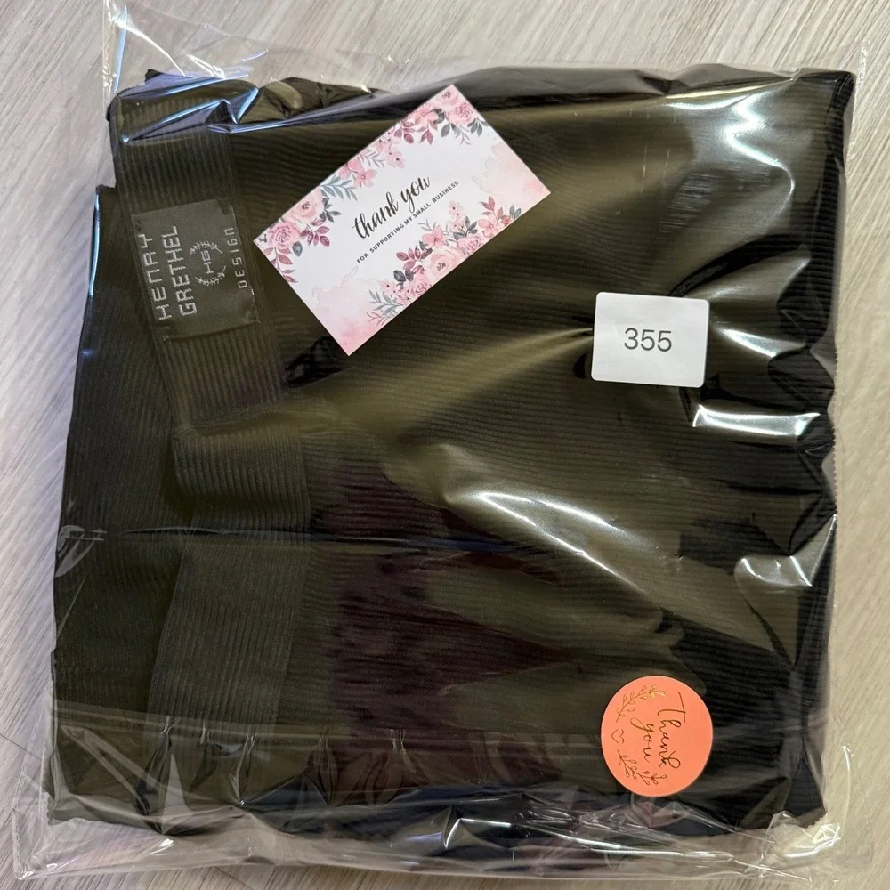 Henry Grethel Mens Black Corduroy Pants Straight Leg 36x29 Flat Front HG Design